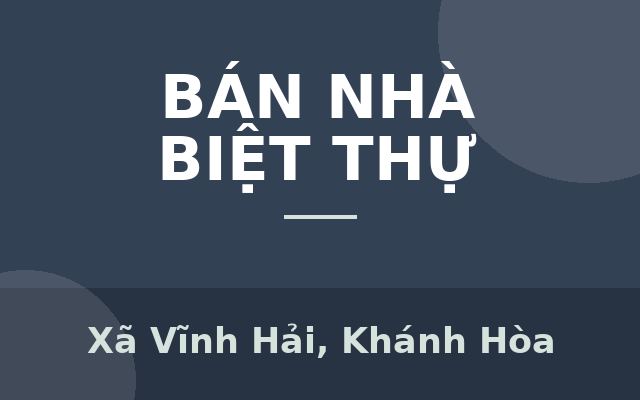 Bán Nhà khu đô thị Mỹ Gia gói 5 Thái Hưng, Xã Vĩnh Hải, Khánh Hòa