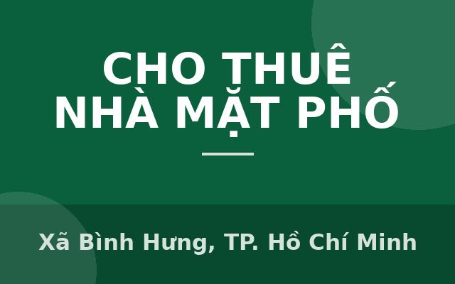 CHO THUÊ BIỆT THỰ CĂN GỐC, HIM LAM 6A, BÌNH HƯNG, BÌNH CHÁNH, TP.HỒ CHÍ MINH, Xã Bình Hưng, Thành phố Hồ Chí Minh