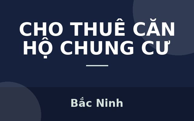 Chính chủ cho thuê chung cư aqua park Bắc Giang, Bắc Ninh