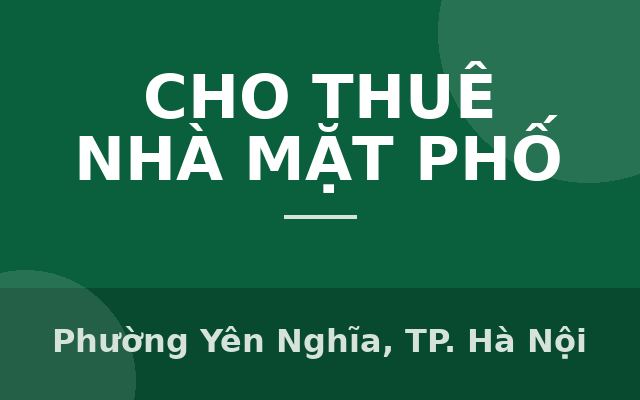 Chính chủ cho thuê mặt bằng đối diện trạm bơm Yên Nghĩa, Hà Nội. LH 0963651763, Phường Yên Nghĩa, Thành phố Hà Nội