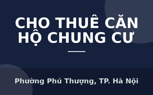 Cho thuê gấp, chung cư, chính chủ, Quận Tây Hồ, tòa CT13A, Ciputra, giá rẻ, Phường Phú Thượng, Thành phố Hà Nội