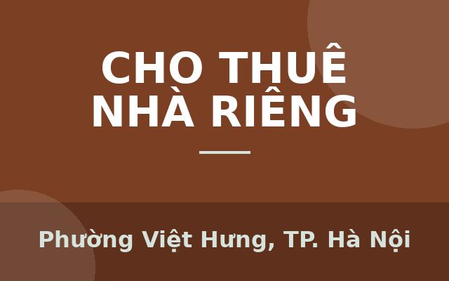 CHÍNH CHỦ CHO THUÊ CĂN HỘ – NHỜ AE MÔI GIỚI HỖ TRỢ, Phường Việt Hưng, Thành phố Hà Nội