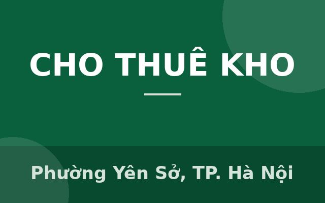 CHO THUÊ NHÀ XƯỞNG 100M² MẶT ĐƯỜNG TAM TRINH – PHƯỜNG HOÀNG MAI, HÀ NỘI, Phường Yên Sở, Thành phố Hà Nội