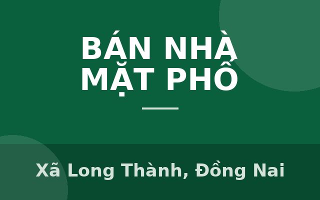 SIÊU PHẨM 2 MẶT TIỀN NGAY TRUNG TÂM THỊ TRẤN LONG THÀNH, Xã Long Thành, Đồng Nai