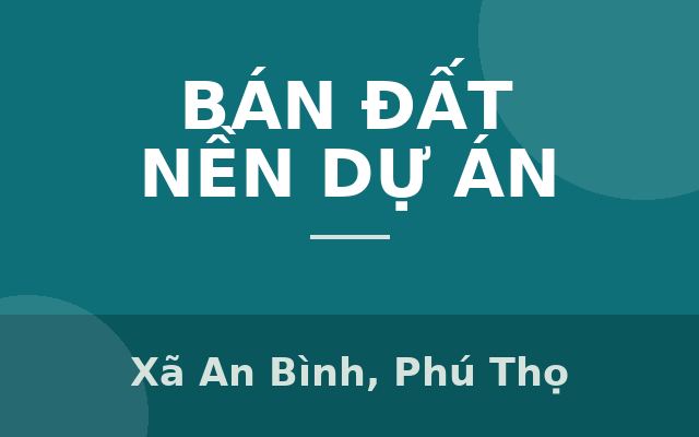 CHỈ HƠN 200TR – SỞ HỮU NGAY ĐẤT SỔ RIÊNG GẦN KCN, SÁT CHI NÊ | Ô TÔ VÀO TẬN NƠI, Xã An Bình, Phú Thọ