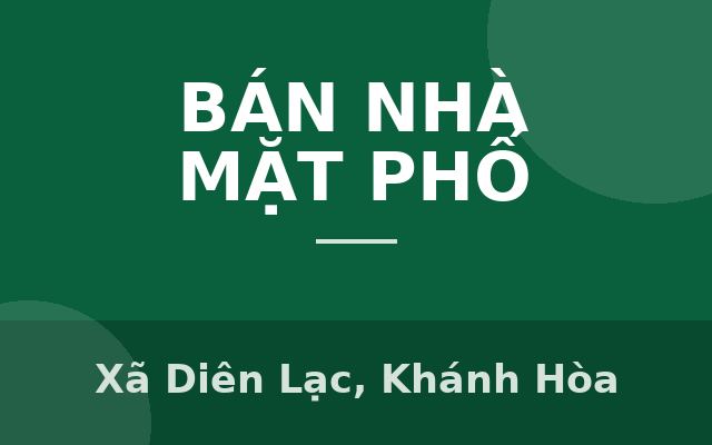 Nhà mặt tiền đường oto tại xã Diên Lạc, Diên Khánh, Xã Diên Lạc, Khánh Hòa