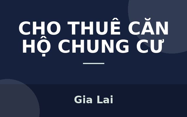 Cho thuê căn hộ Thịnh Phát Tower - Full nội thất 2pn,2wc, Gia Lai