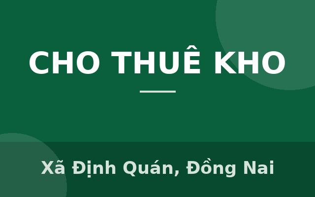 CHO THUÊ 8.400M NHÀ XƯỞNG SẢN XUẤT TẠI CỤM CÔNG NGHIỆP ĐỒNG NAI, Xã Định Quán, Đồng Nai