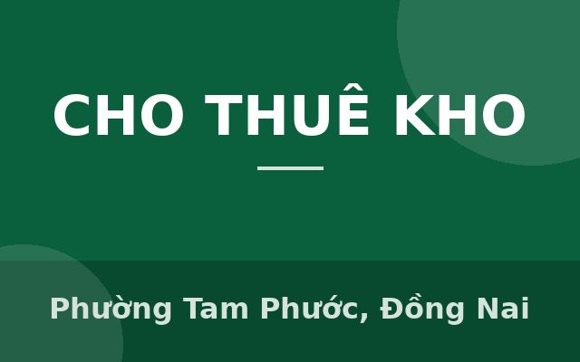 CHO THUÊ NHÀ XƯỞNG 8.050m² – GIÁ CHỈ 840 TRIỆU/THÁNG – KCN BIÊN HÒA, ĐỒNG NAI, Phường Tam Phước, Đồng Nai