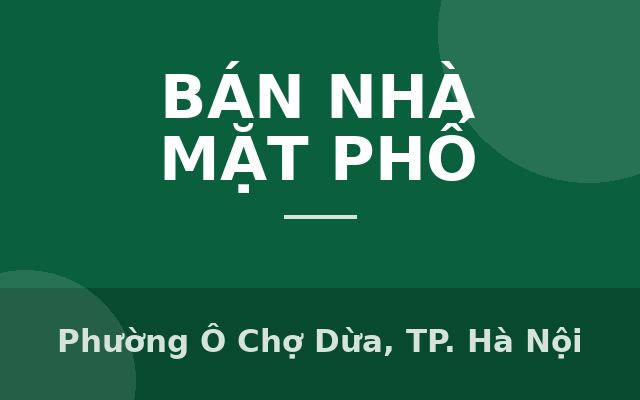 BÁN NHÀ THÀNH CÔNG 40m,8tỷ2, Phường Ô Chợ Dừa, Thành phố Hà Nội