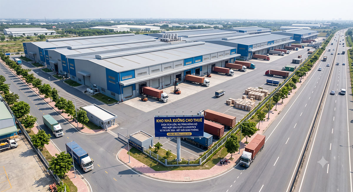 Cho thuê kho 400m2 mới xây, gần Ngã tư Ga, Quận 12, Thành phố Hồ Chí Minh
