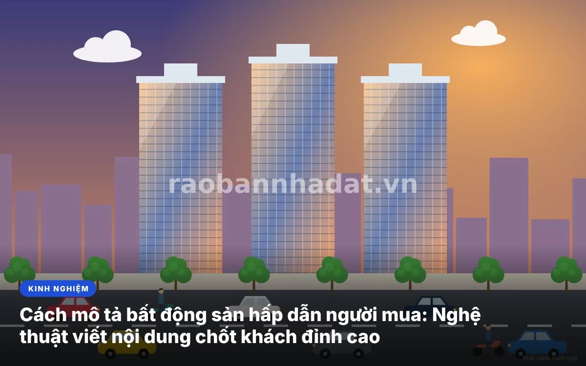 Cách mô tả bất động sản hấp dẫn người mua: Nghệ thuật viết nội dung chốt khách đỉnh cao