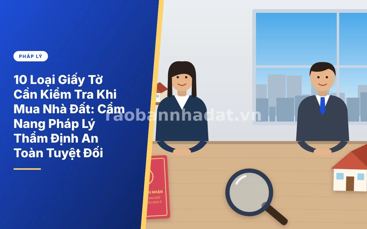 10 Loại Giấy Tờ Cần Kiểm Tra Khi Mua Nhà Đất: Cẩm Nang Pháp Lý Thẩm Định An Toàn Tuyệt Đối