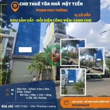 Cho thuê Building Mặt Tiền Phạm Huy Thông 125m2, 4 LẦU, CÓ THANG MÁY