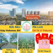 Cần bán đất nền trục chính khu A dự án KĐT Cienco5 Mê Linh,Hà Nội