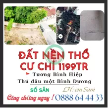 BÁN GẤP 90M2 tại TƯƠNG BÌNH HIỆP chỉ 1199TR  60M2TC khu ĐÔNG DÂN SỔ SẲN CÔNG CHỨNG NGAY CÓ Hỗ trợ Ngân Hàng