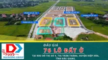 Đấu giá Khu dân cư số 4- TT Thắng- Hiệp Hoà- BG giá F0