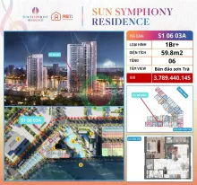 Căn 1br, 2br,3b dự án Sun Symphony giá tốt nhất thị trường.