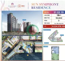 Căn hộ 1br+ sân vườn  dự án Sun Symphony ven sông Hàn, TP Đà Nẵng