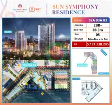 Căn hộ 2BR  dự án Sun Symphony ven sông Hàn, TP Đà Nẵng