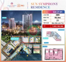 Căn hộ 3BR  dự án Sun Symphony ven sông Hàn, TP Đà Nẵng