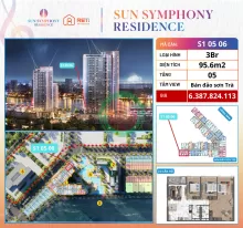 Căn hộ 3BR siêu rộng  dự án Sun Symphony ven sông Hàn, TP Đà Nẵng