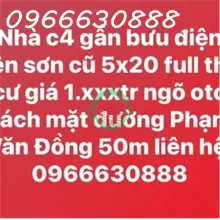 nhà cấp 4 gần bưu điện yên sơn cũ - 100m2 full thổ cư MT 5m