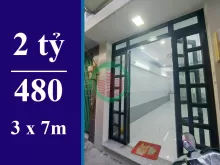 BÁN NHÀ HẺM TRẦN XUÂN SOẠN, TÂN HƯNG, QUẬN 7. DT: 3 X 7M, 1 LẦU, SHR. GIÁ 2 TỶ 480