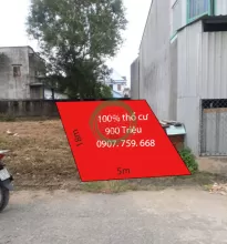 Còn sót duy nhất lô đất ngộp 100% thổ cư 900 triệu, 90m2