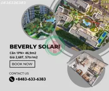 Bán Căn 1PN+ Beverly Solari Mới chưa ở, View sông, nội khu đẹp 46,9m2 chỉ 2,68T