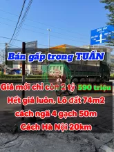 BÁN GẤP GIÁ MỚI CHỈ 2 tỷ 590 tr Cách quốc lộ 32 chỉ 50m, cách Hà Nội 20km. GIÁ CHỈ TRONG TUẦN NÀY