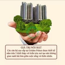 CHUNG CƯ GOLDEN PALACE MỄ TRÌ 128M – 3 PHÒNG NGỦ  – 2 NHÀ VỆ SINH – CĂN GÓC – BAN CÔNG ĐÔNG NAM – TẦNG ĐẸP.