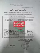 Bán nhà 1 trệt 1 lửng mặt tiền Quốc Lộ 22 , Phường Trung Mỹ Tây Q12