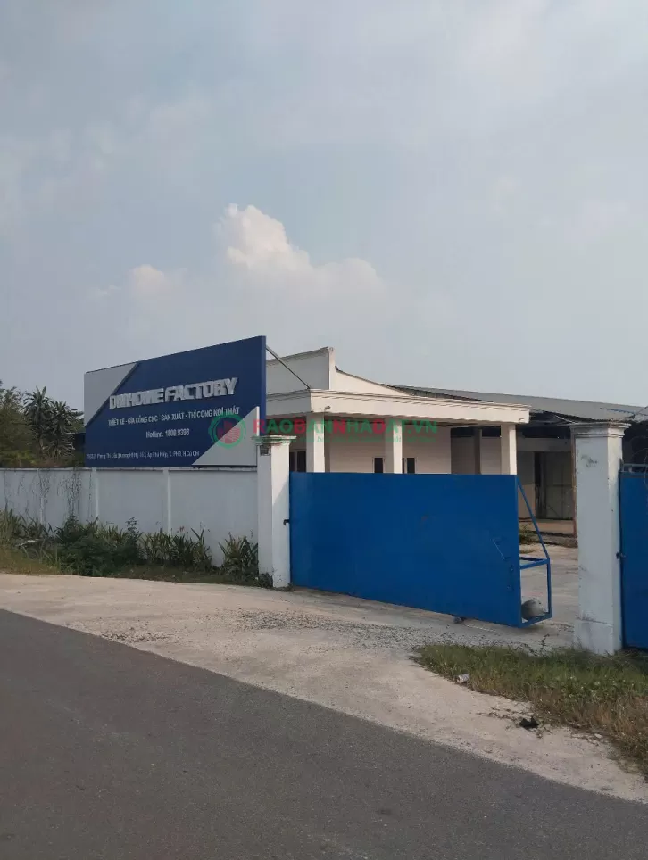 Bán xưởng DN Factory mặt tiền Phùng Thị Liếu, Củ Chi – 1.650m² đất thổ + trồng cây lâu năm, giá chỉ 15.5 tỷ (có thương lượng)