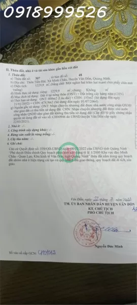 Cần tiền bán nhanh lô đất siêu đẹp mặt tiền rộng 32m Xã Minh Châu, Quảng Ninh, giá đầu tư