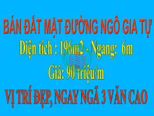 Bán ngôi nhà đường Ngô Gia Tự – 196m², ngang 6m, địa chỉ kinh doanh cực đẹp!
