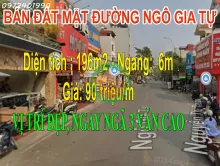 Chính chủ gửi bán kiệt tác căn nhà đường Ngô Gia Tự , 196m giá bán 90tr/m
