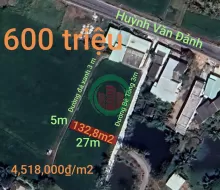 Bán lô đất thổ hai mặt tiền gần Quốc Lộ 50B giá 600 triệu