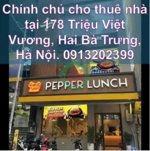 Chính chủ cho thuê nhà tại 178 Triệu Việt Vương, Hai Bà Trưng, Hà Nội. 0913202399