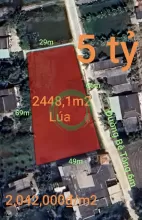 Bán lô đất lúa 4 mặt tiền chuyển thổ phân lô giá chốt 5 tỷ