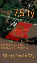 Bán lô đất thổ phân lô mặt tiền đê bao giá 7,5 tỷ