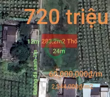 Bán thu hồi vốn lô đất thổ gần KCN Phú Ngãi Trị giá 720 triệu