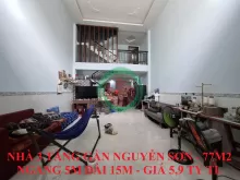 NHÀ ĐẸP 3 TẦNG GẦN NGUYỄN SƠN, 77M2 NGANG 5M DÀI 15M, GIÁ 5,9 TỶ TL
