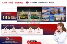 CHO THUÊ DEFINE CAPITA LAND - CĂN 4PN - RỘNG 325M - THANG MÁY RIÊNG - VIEW SIÊU ĐẸP, PRIVATE LUXURY
