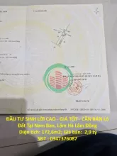 ĐẦU TƯ SINH LỜI CAO - GIÁ TỐT - CẦN BÁN Lô Đất Tại Nam Ban, Lâm Hà Lâm Đồng