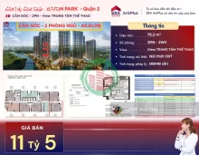 Eaton Park - Căn góc 2PN - chỉ 4 tỷ 117 triệu, công chứng, sang tên ngay + tháp A5 view Rạch Chiếc