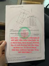 HOT HOT – CHÍNH CHỦ CẦN BÁN LÔ ĐẤT MẶT TIỀN TRẦN VĂN GIÀU  Xã Lê Minh Xuân, Bình Chánh, TP.HCM