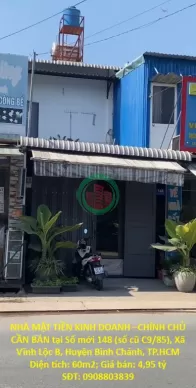 NHÀ MẶT TIỀN KINH DOANH –CHÍNH CHỦ CẦN BÁN tại Đường Lại Hùng Cường, Vĩnh Lộc B, Bình Chánh, TP.HCM