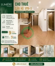 9tr/tháng thuê ngay căn studio đẹp xin tại Lumiere EverGreen