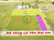 Bán lô đất thổ lúa làm nhà vườn xã Vàm Cỏ gần Quốc Lộ 50B giá 1,25 tỷ
